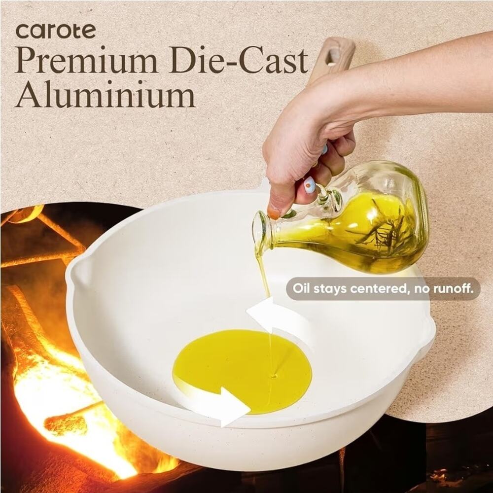 CAROTE 14 Pcs Pots and Pans Set Nonstick Cookware, Utensil and Pan Protectors - Picture 6 of 7